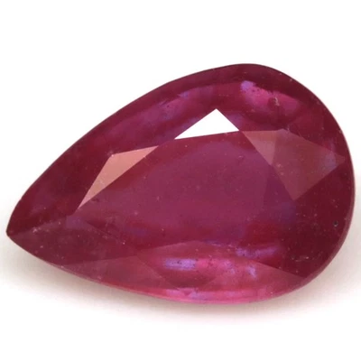 4.26 CT. Heated Red Ruby Madagascar Pear 8 x 12 mm. - Image 1 of 4