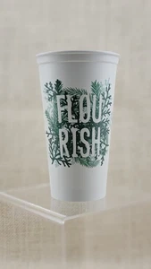 Taza de plástico reutilizable Starbucks de 16 oz - "Floreciente" - Sin tapa - Imagen 1 de 6