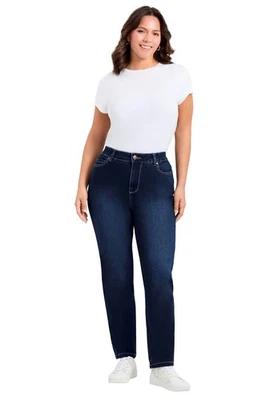 Avenue Women's Plus Size Tall Butter Denim Straight Leg Jean - Image 1 of 4