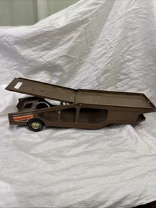 Vintage Nylint Car Hauler Car Hauler MUSCLE MOVER Przyczepa z lat 70. tłoczony metal! - Zdjęcie 1 z 11