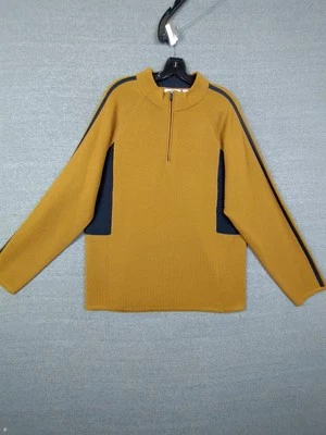 Obermeyer Sweater Mens Large Brown Half Zip Wool Blend Pullover Outdoor Ski - Image 1 of 4