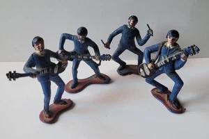 BEATLES SET of FOUR 2.5 inch plastic CAKE DECORATION Topper SWINGERS 1964 - Picture 1 of 11