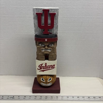 Indiana Hoosiers  Basketball Tiki Totem Statue 15 1/2 “Tall NCAA Team Sports - Image 1 of 4