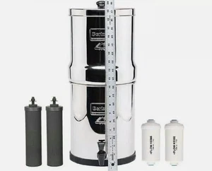 Big Berkey Water Filter w/ 2 Black Berkey Elements & 2 Berkey Fluoride - NEW - Picture 1 of 13