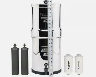 Big Berkey Water Filter w/ 2 Black Berkey Elements & 2 Berkey Fluoride - NEW - Image 1 of 4