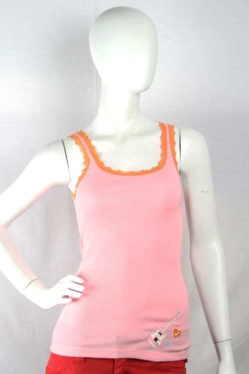 Camiseta sin mangas Paul Frank XS $43 CAD Rosa Naranja Julius & Friends Skurvy Guitarra Dormir Foto 1 de 1