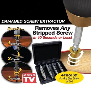 4x Screw Extractor Drill Bits Guide Set Broken Damaged Bolt Remover Speed Out - Picture 1 of 5