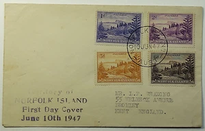 1947 FDC Territory of Norfolk Island Australia Ball Bay First Day Cover - Picture 1 of 2