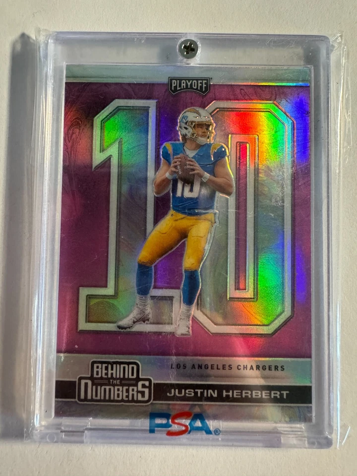 K189,854 - 2020 Playoff Behind the Numbers Pink #26 Justin Herbert - Image 1 of 1