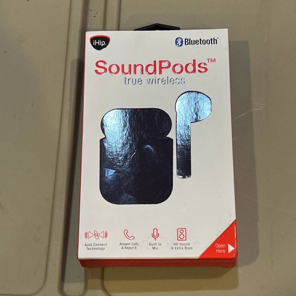 iHip SoundPODS True Wireless Magnetic Earbuds & Case Fast Free Shipping - Image 1 of 2