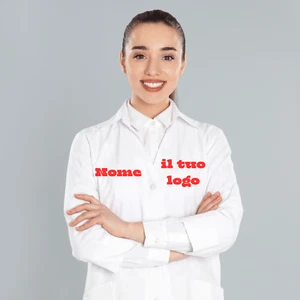 Camice da Lavoro Laboratorio Uomo Donna Bianco Casacca Per Medico Farmacista - Foto 1 di 11