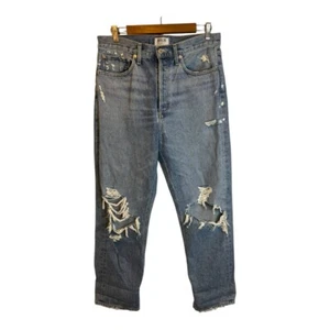AGOLDE Jeans Women's Size 29 90s Mid Rise Loose Fit Distressed Button Fly Denim - Picture 1 of 4