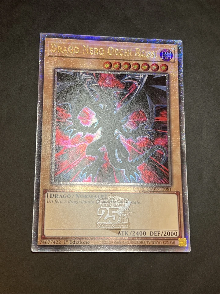 Yu Gi Oh 25th Ita 1ed Quarter Century ra03-it081 Drache Schwarz Augen Rote - Bild 1 von 1