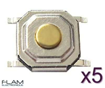 GENERIQUE Lot de 5 micro-switch rupteur 5x5x1,5mm / 5x button Switch Touch Contact