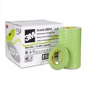 3M Scotch 233+ Performance Green Masking Tape 18mm x 55mm Rolls 48CT (26334) - Picture 1 of 1