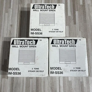 Lot of 3 NEW UltraTech Wall Mount Siren Model IM-SS-36 2 Tone or Yelp - Picture 1 of 2