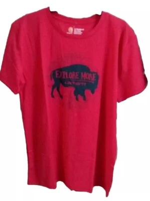 Camiseta Carhartt Niños XL 18/20 Roja “Explore More” Buffalo Picture Nueva Con Etiquetas Foto 1 de 2