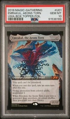Emrakul, Aeon's Torn Ultimate Masters Box Topper Foil PSA 10 Gem MINT  - Image 1 of 2