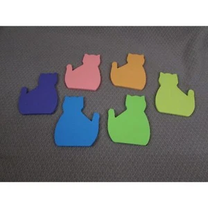 Cat Sticky Notes 30 Pages Per Color 180 pages per package 6 Colors 2" x 2 3/4 " - Picture 1 of 3