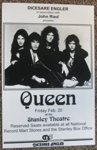 Queen Poster February 20th, Stanley Theatre, Pittsburgh PA - 11" X 17" ! - Picture 1 of 1