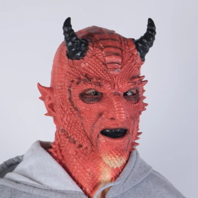Cosplay Belial Lord of Lies Mask Latex Horror Evil Demon Beast Mask Halloween - Image 1 of 4