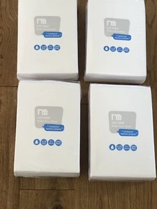 Mothercare Cot Bed Fitted 100% Cotton Terry Sheets-4 Packs-White-Waterproof-New