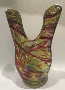 Murano Glass Wedding Style Vase - Picture 1 of 7