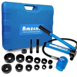 Hydraulic Knockout Punch Electrical Conduit Hole Cutter Set Tool Kit 1/2"-2 inch - Picture 1 of 12