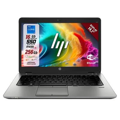 Notebook Pc Portatile HP 840 G2 14” i7-5600U 16GB 256GB Win10 Pro Ricondizionato - Immagine 1 di 4