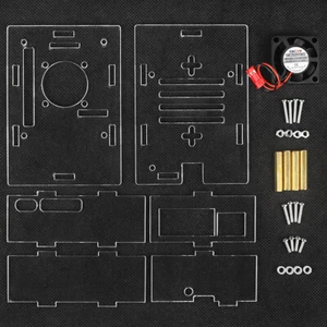 For Raspberry Pi 5 Acrylic Case Protective Shell with Cooling Fan (model B) - Afbeelding 1 van 10
