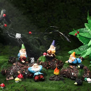 Gnomes Fairy Resin Statues Miniature Garden Accessories Mini Dwarf Figurine F... - Picture 1 of 1