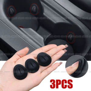 3x Black Car Cup Holder Insert Shock-Absorbing Cup Stoppers Water Cup Limiter - - Picture 1 of 12
