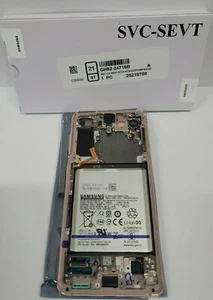 SAMSUNG Galaxy S21 Violet LCD Touch Screen Digitizer Frame G991 OEM NEW S21 - Picture 1 of 6
