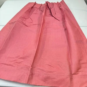 vintage pinch pleat drapes curtain panel red  mcm - Picture 1 of 10