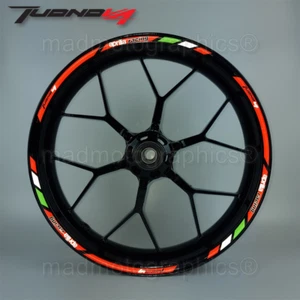 TuonoV4 racing motorcycle wheel decals 12 rim stickers set for aprilia Tuono V4 - Picture 1 of 5