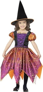 Smiffys 56414M Moon Stars Witch Costume, Girls, Multi-Colour, M-Age 7-9 Years - Picture 1 of 3