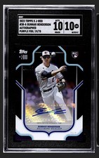 Gunnar Henderson Baltimore Orioles Autograph Rookie Card Purple Foil /75 ALROY