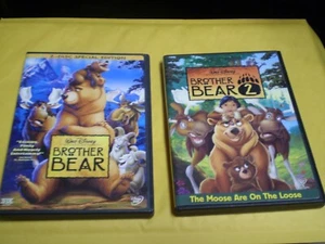 (2) Disney Brother Bear Children's DVD Lot: Brother Bear 1 & 2 Both Movies!! - Picture 1 of 1