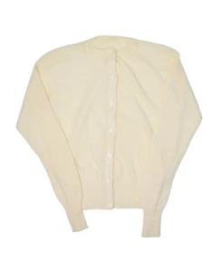 Vintage Wool Cardigan Sweater Womens S Button Up Crewneck Jumper Granny 80s - Picture 1 of 7