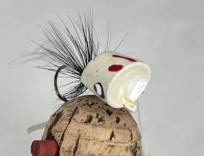 Vintage E.H. Peckinpaugh “Fly-Rod Popper” Lure, Chatt.TN. Exc.-Has Eye Touch Up. - Image 1 of 4