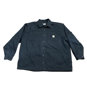 3x Carhartt Detroit Bomber Quilted Black Canvas Jacket Collar 14806 Button - Bild 1 von 10