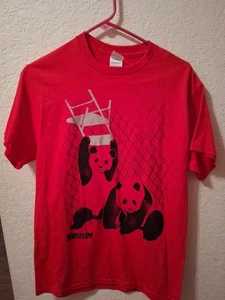 T-shirt Panda rossa grafica taglia media - Foto 1 di 4