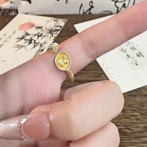 Tibetan Silver Ring Jambhala Buddha Adjustable Finger Jewelry - Picture 1 of 5