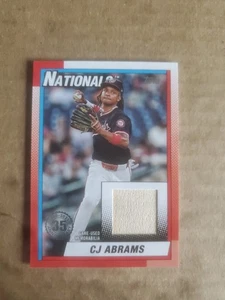 CJ Abrams 2025 Topps Series 1 Insert 1990 Topps Relic #T90R-CA Nationals!!! - Bild 1 von 2