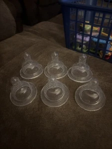 6 Dr. Browns Natural Flow Level-2 Wide mouth Silicone Nipples - Picture 1 of 8