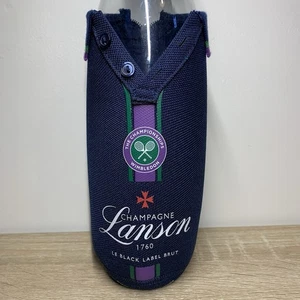 Wimbledon Tennis Shirt - Lanson Champagne Bottle Cooler/Cover -Fits 750ml Bottle - Picture 1 of 6