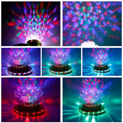 Lotus Shape Party Magic Light LED Party Disco RGB Rotating Club DJ Stage Lights • 15.11£