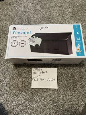 Architectural Mailboxes 2689B-10 Wayland Wall-Mounted Mailbox, Steel, Black 089 - Image 1 of 4