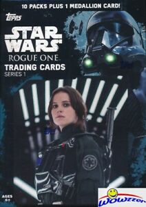 2016 Topps Star Wars Rogue One Series 1 Factory Sealed Blaster Box-MEDALLION !