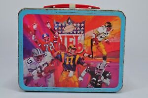 Vintage 1978 NFL Metal Lunch Box Collectable Aladdin no Thermos - Free Shipping